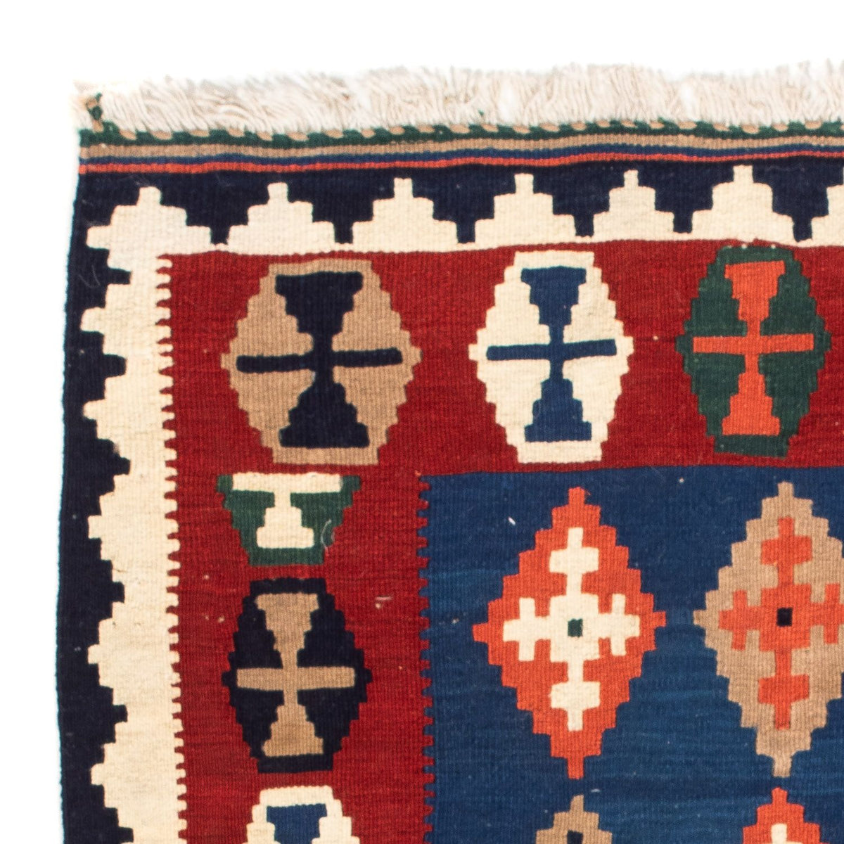 Kelim tapijt - Oosters vierkant  - 100 x 96 cm - donkerblauw