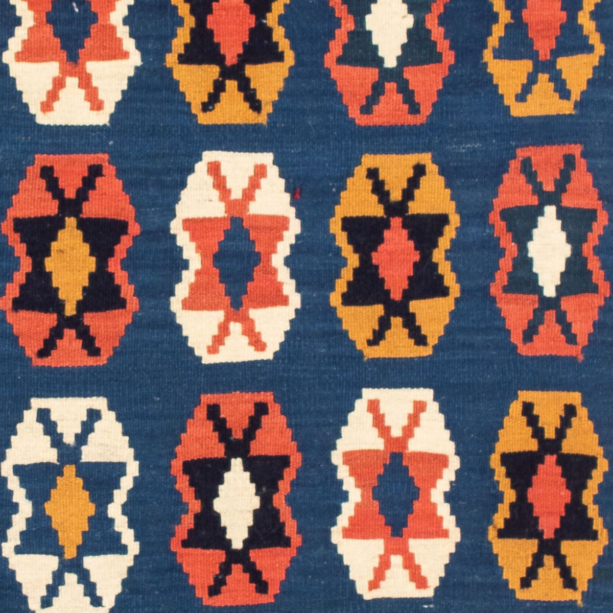 Kelim tapijt - Oosters vierkant  - 103 x 100 cm - donkerblauw