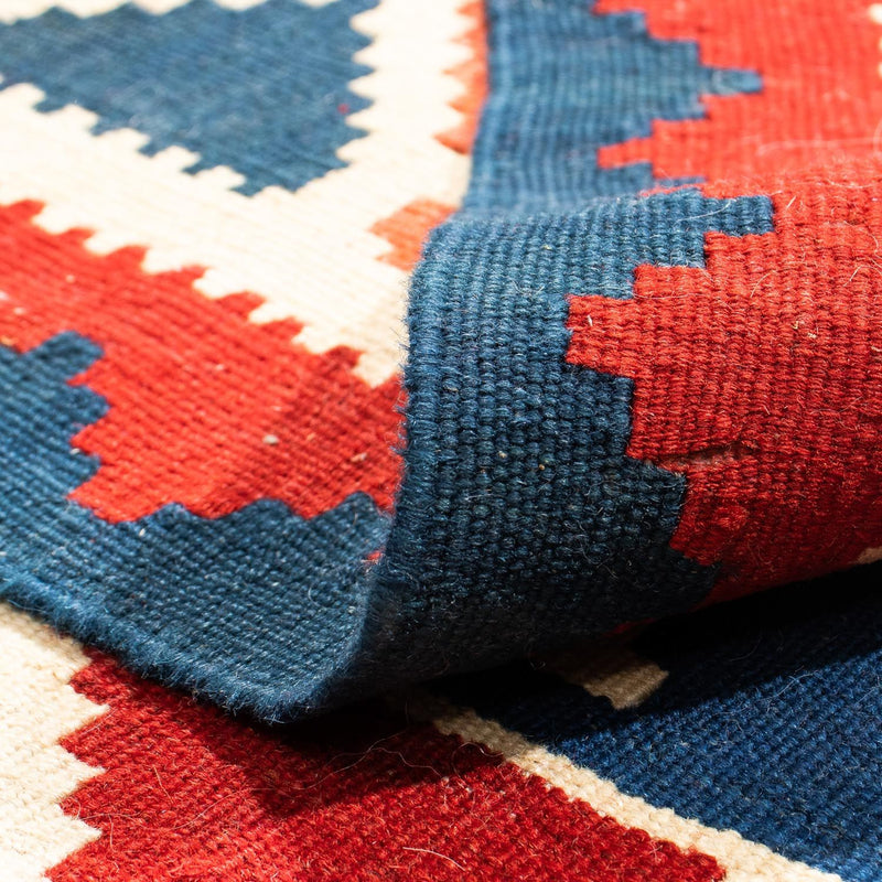 Kelim tapijt - Oosters vierkant  - 103 x 100 cm - donkerblauw