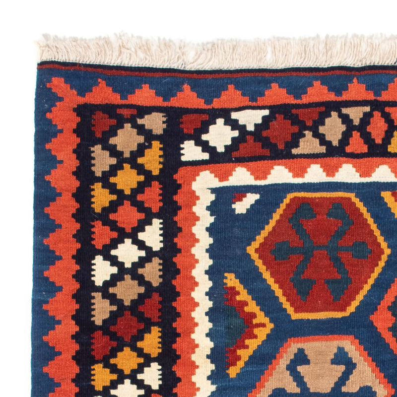 Kelim tapijt - Oosters vierkant  - 102 x 100 cm - blauw