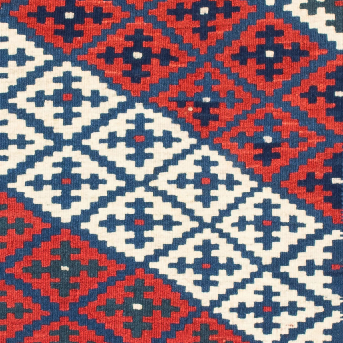 Kelim tapijt - Oosters vierkant  - 100 x 95 cm - donkerblauw