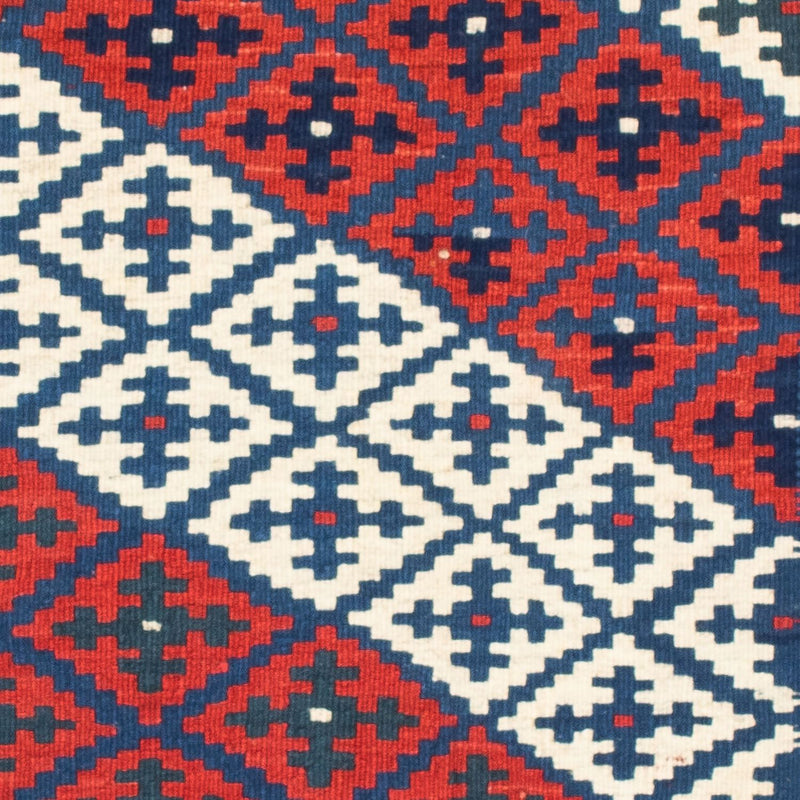 Kelim tapijt - Oosters vierkant  - 100 x 95 cm - donkerblauw