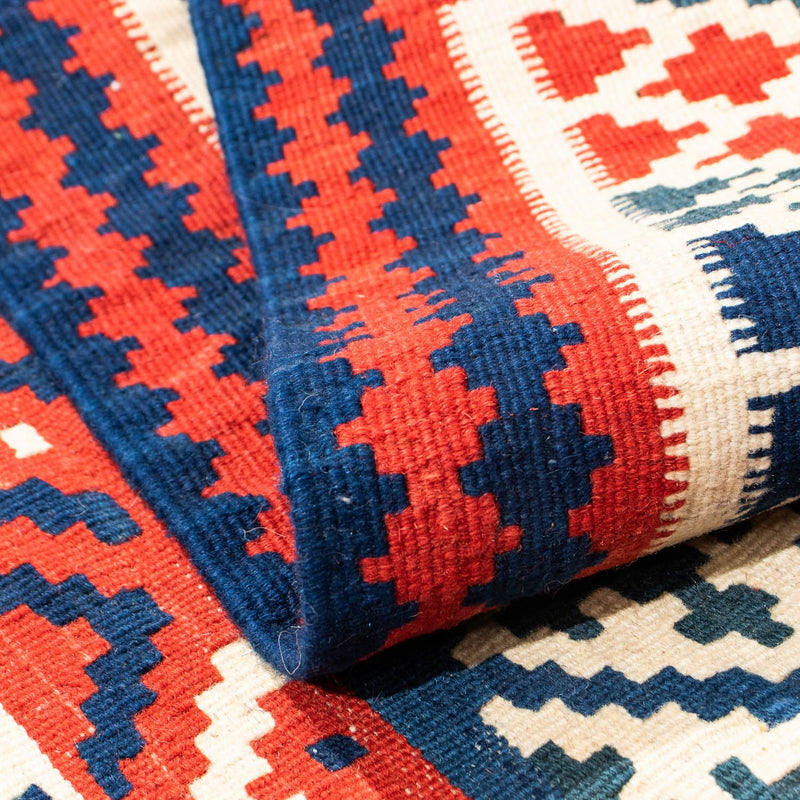 Kelim tapijt - Oosters vierkant  - 100 x 95 cm - donkerblauw