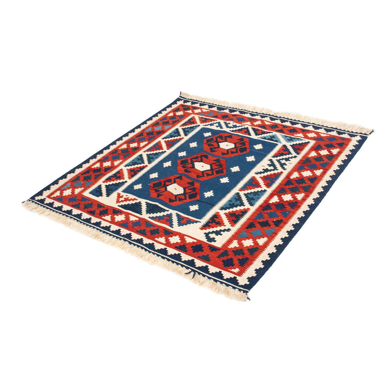 Kelim tapijt - Oosters vierkant  - 105 x 104 cm - donkerblauw