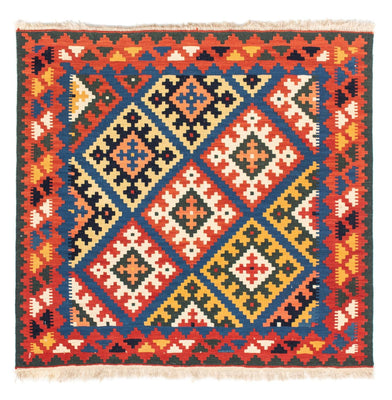 Kelim tapijt - Oosters vierkant  - 104 x 100 cm - donkerblauw