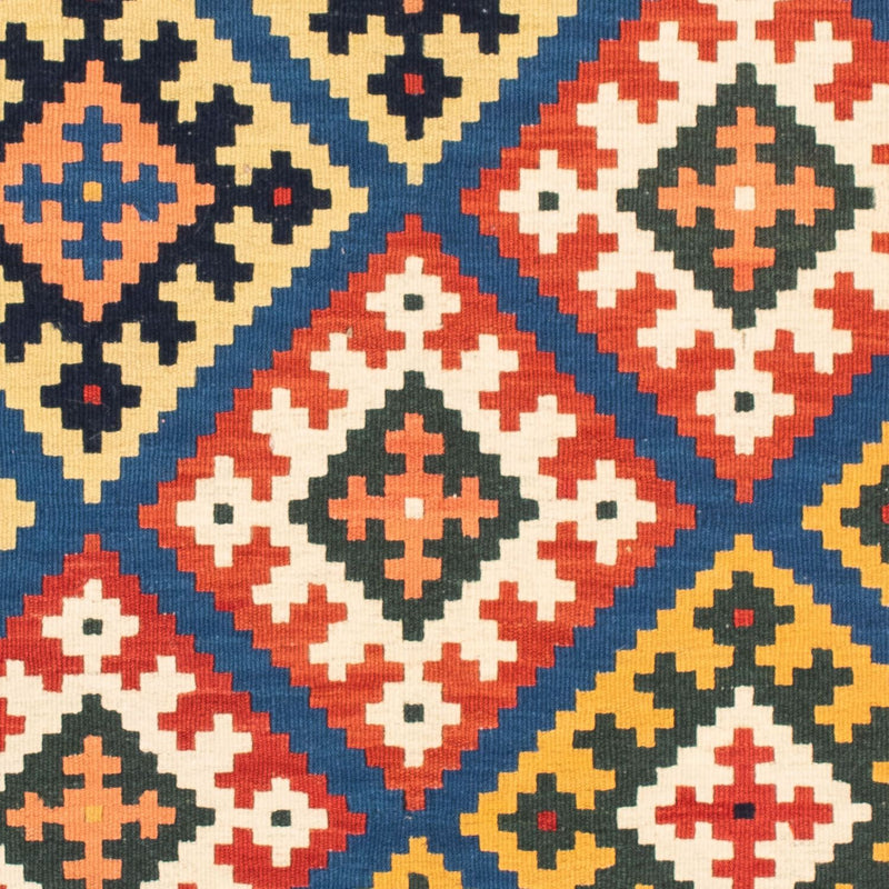 Kelim tapijt - Oosters vierkant  - 104 x 100 cm - donkerblauw