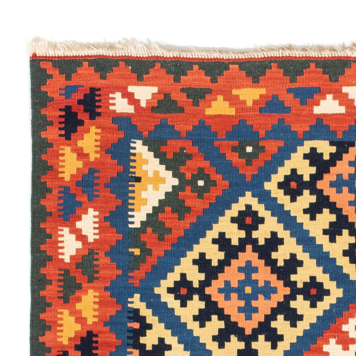 Kelim tapijt - Oosters vierkant  - 104 x 100 cm - donkerblauw