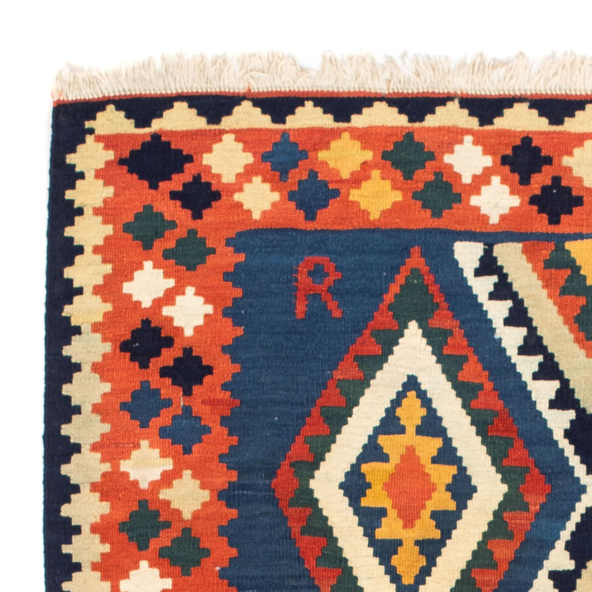 Kelim tapijt - Oosters vierkant  - 100 x 98 cm - donkerblauw