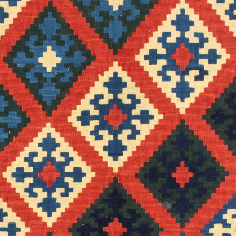 Kelim tapijt - Oosters vierkant  - 105 x 103 cm - donkerrood