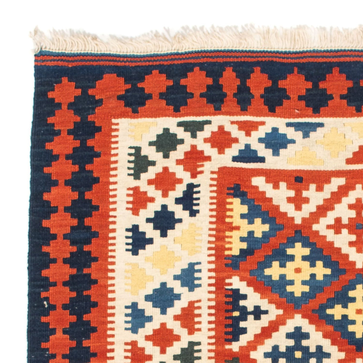 Kelim tapijt - Oosters vierkant  - 107 x 100 cm - donkerrood