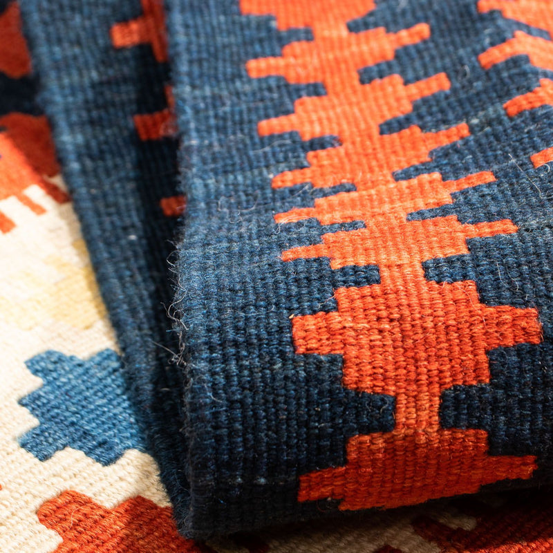 Kelim tapijt - Oosters vierkant  - 107 x 100 cm - donkerrood