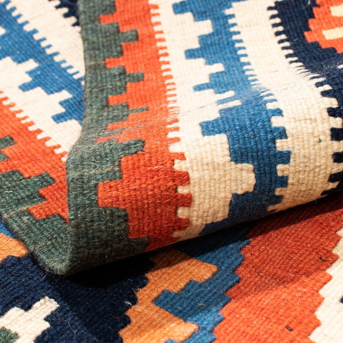 Kelim tapijt - Oosters vierkant  - 114 x 102 cm - rood