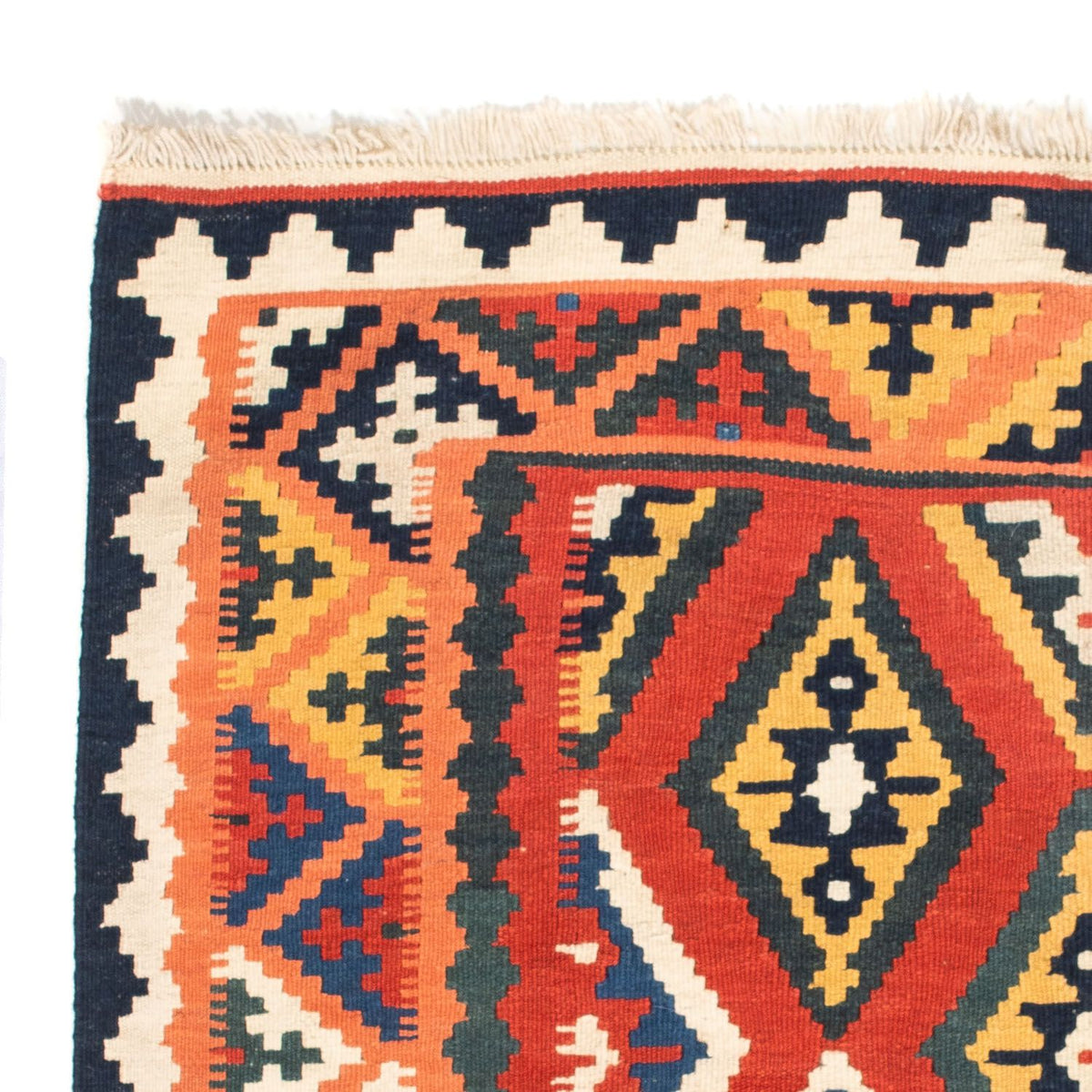 Kelim tapijt - Oosters vierkant  - 108 x 104 cm - oranje