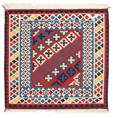 Kelim tapijt - Oosters vierkant  - 105 x 103 cm - rood
