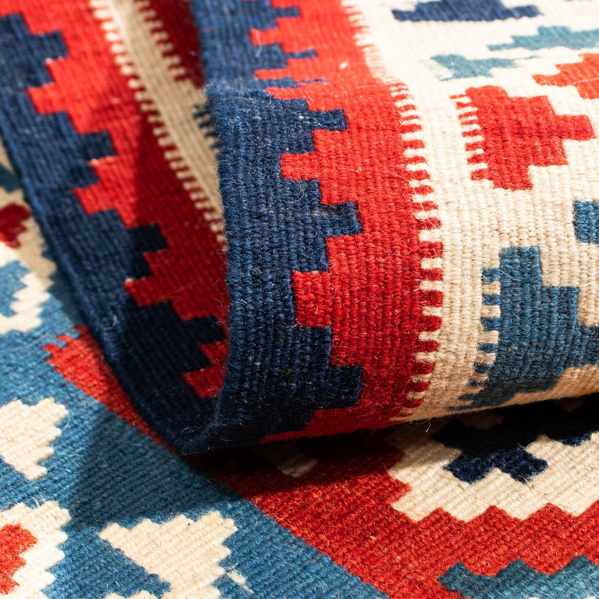 Kelim tapijt - Oosters vierkant  - 105 x 103 cm - rood