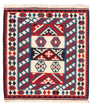 Kelim tapijt - Oosters vierkant  - 105 x 102 cm - donkerblauw