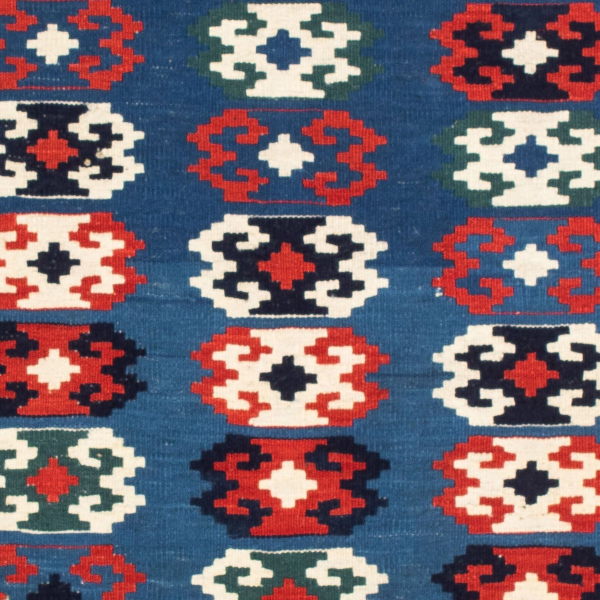 Kelim tapijt - Oosters vierkant  - 100 x 98 cm - donkerblauw