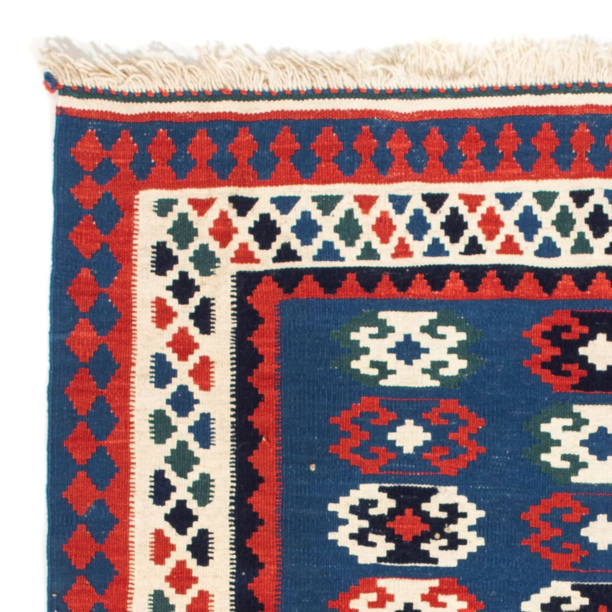 Kelim tapijt - Oosters vierkant  - 100 x 98 cm - donkerblauw