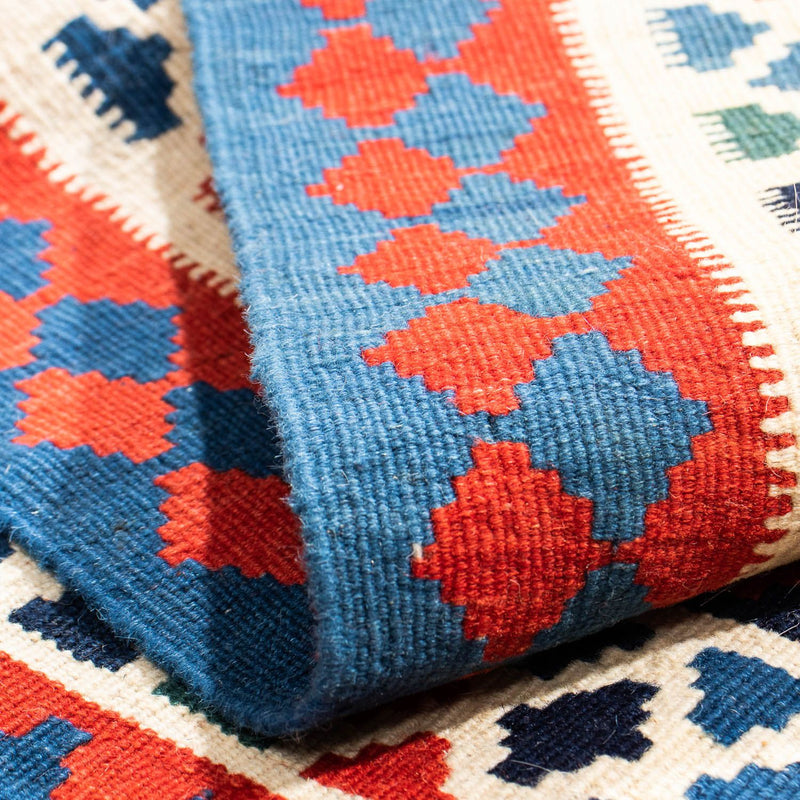 Kelim tapijt - Oosters vierkant  - 100 x 98 cm - donkerblauw