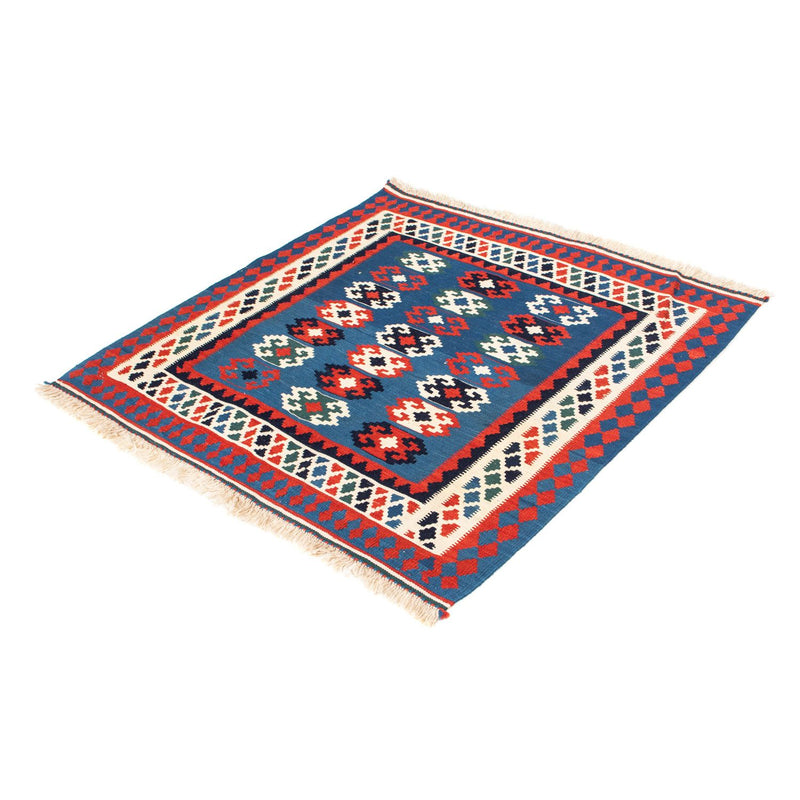 Kelim tapijt - Oosters vierkant  - 100 x 98 cm - donkerblauw