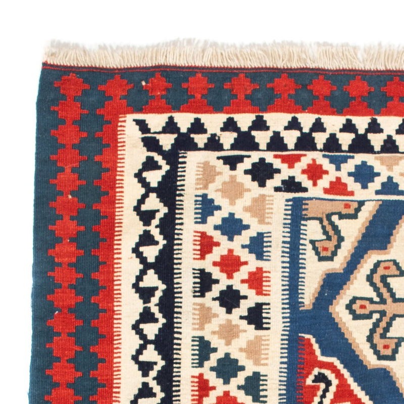 Kelim tapijt - Oosters vierkant  - 125 x 110 cm - blauw