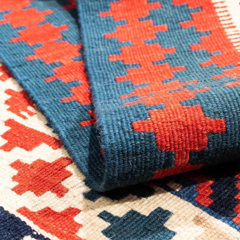 Kelim tapijt - Oosters vierkant  - 125 x 110 cm - blauw