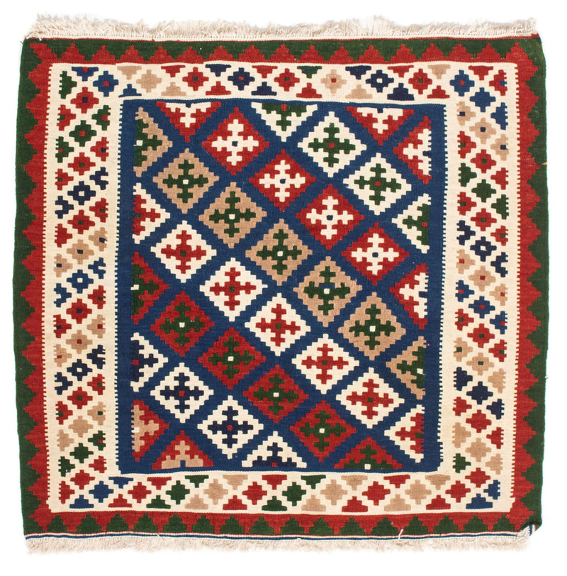 Kelim tapijt - Oosters vierkant  - 103 x 100 cm - donkerblauw