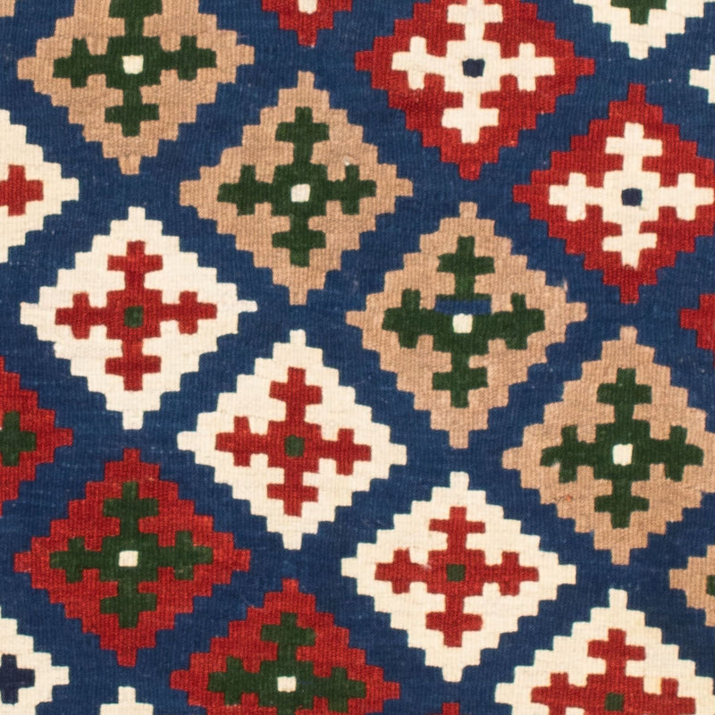 Kelim tapijt - Oosters vierkant  - 103 x 100 cm - donkerblauw