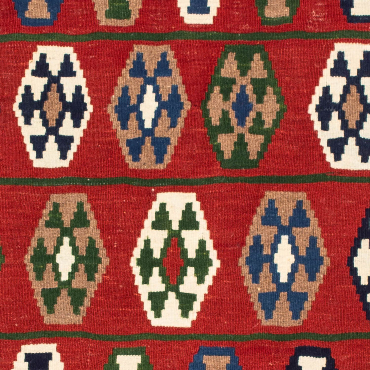 Kelim tapijt - Oosters vierkant  - 100 x 98 cm - donkerrood