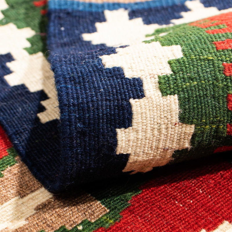 Kelim tapijt - Oosters vierkant  - 100 x 98 cm - donkerrood