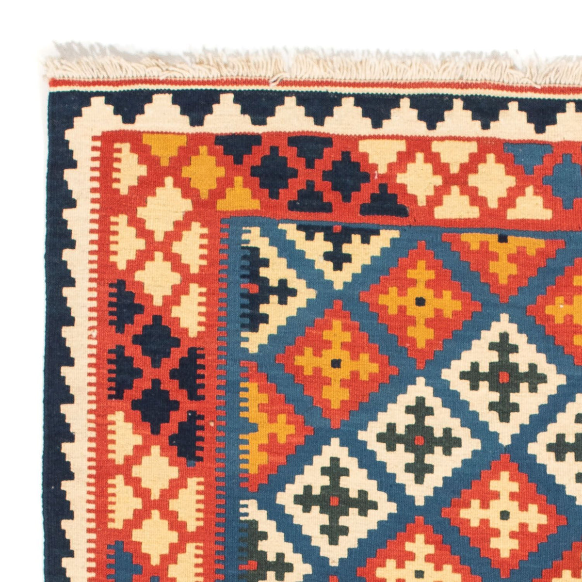 Kelim tapijt - Oosters vierkant  - 104 x 100 cm - donkerblauw