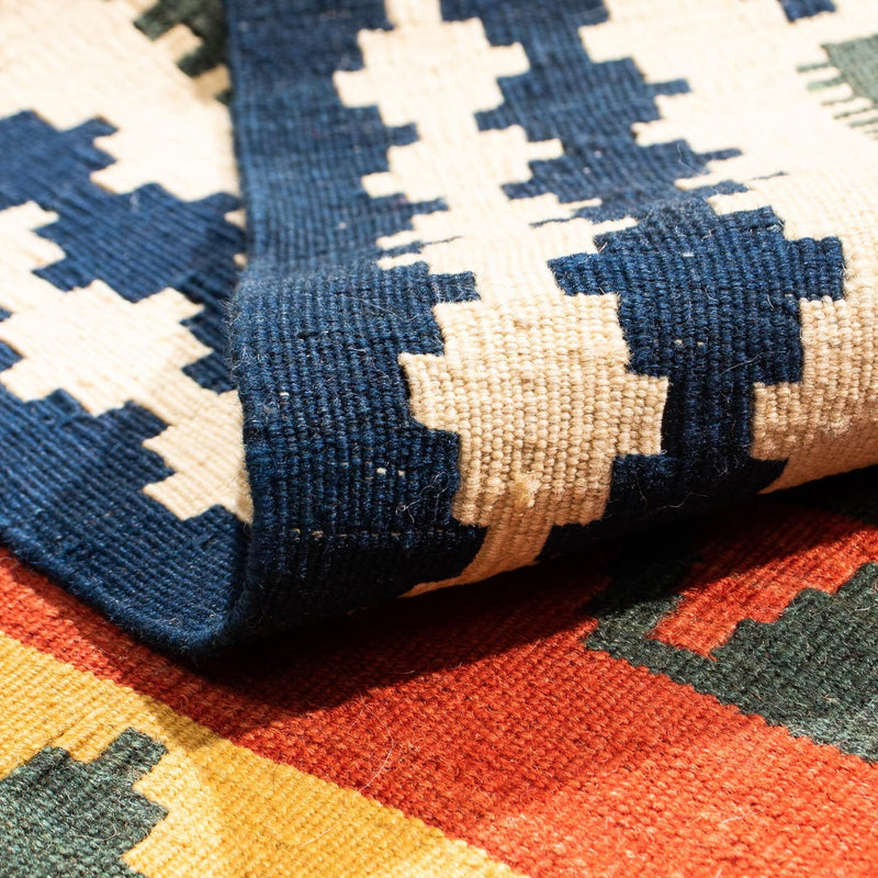 Kelim tapijt - Oosters vierkant  - 105 x 100 cm - donkerrood