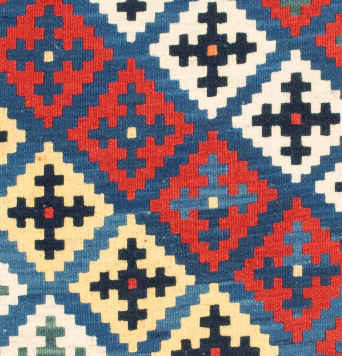 Kelim tapijt - Oosters vierkant  - 104 x 97 cm - blauw