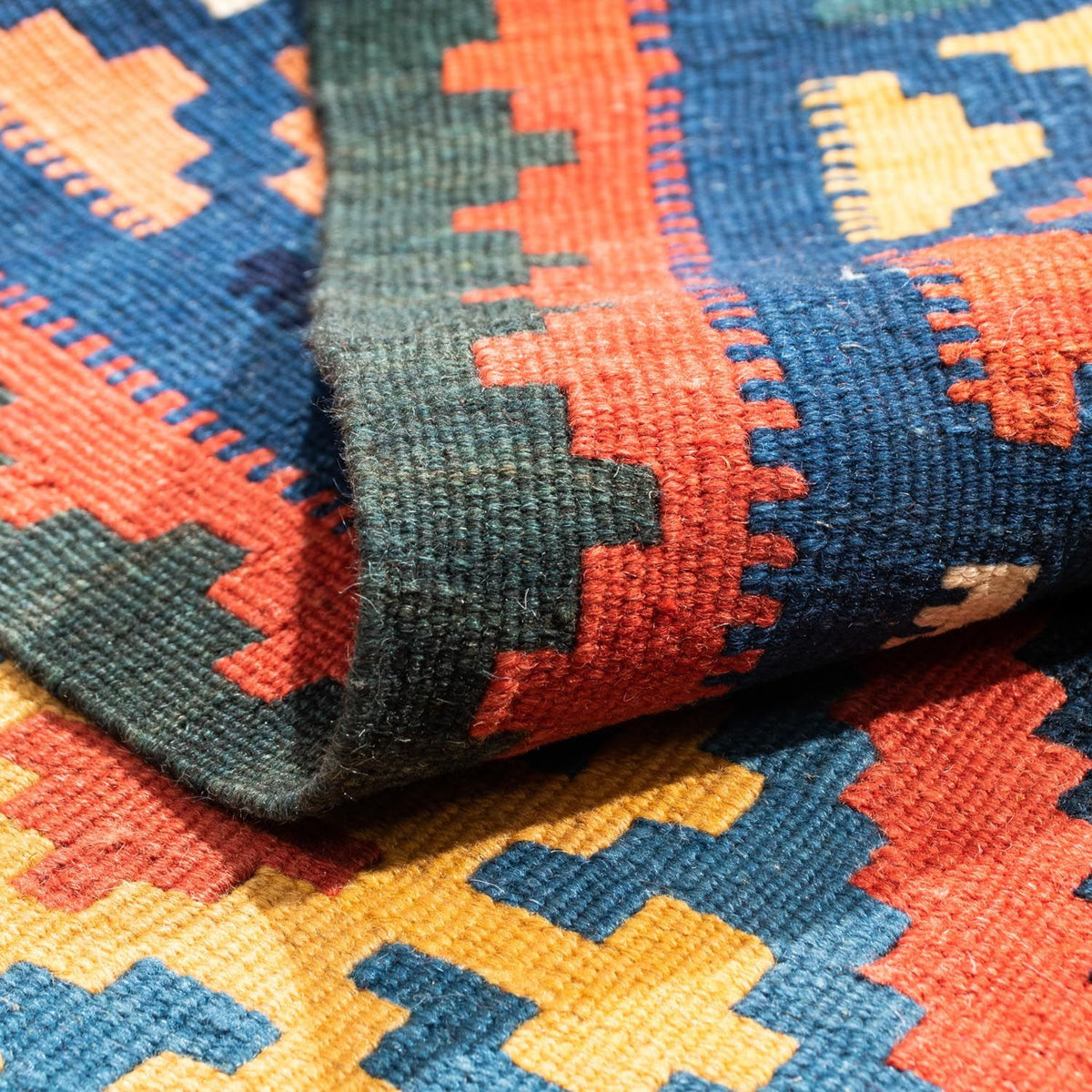 Kelim tapijt - Oosters vierkant  - 102 x 101 cm - rood