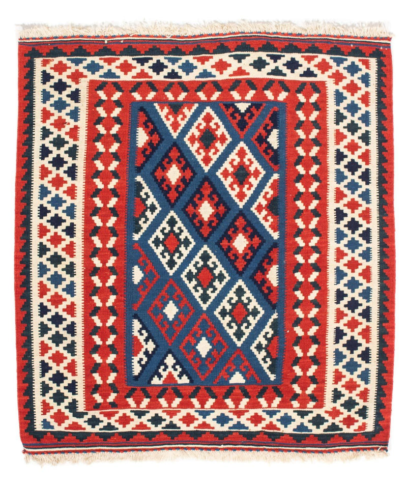 Kelim tapijt - Oosters vierkant  - 104 x 100 cm - donkerblauw