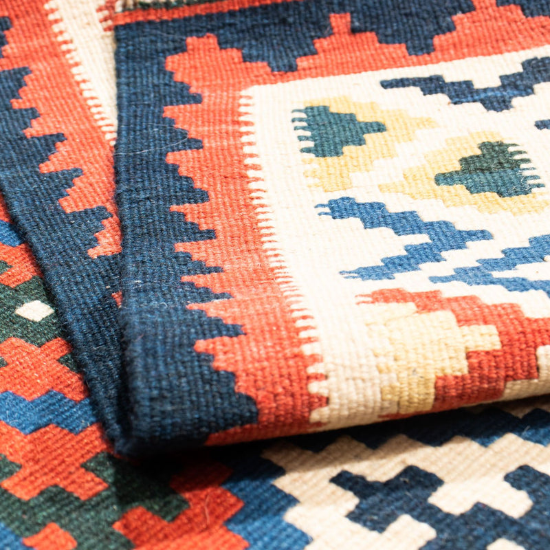 Kelim tapijt - Oosters vierkant  - 104 x 102 cm - blauw