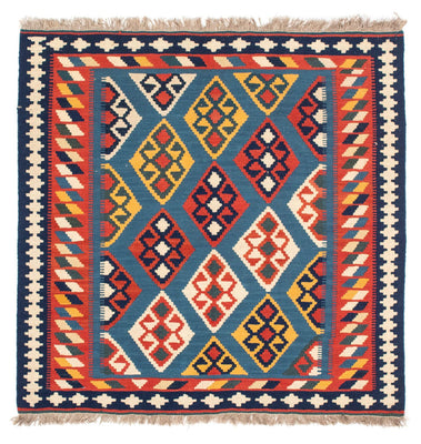 Kelim tapijt - Oosters vierkant  - 101 x 99 cm - donkerblauw