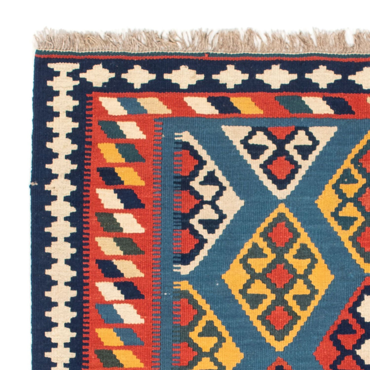 Kelim tapijt - Oosters vierkant  - 101 x 99 cm - donkerblauw