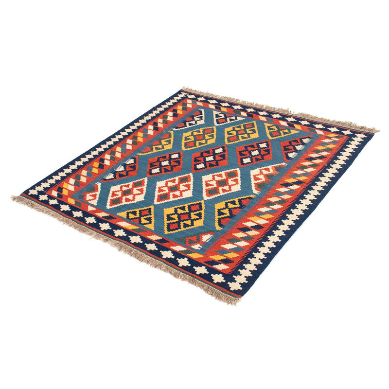Kelim tapijt - Oosters vierkant  - 101 x 99 cm - donkerblauw