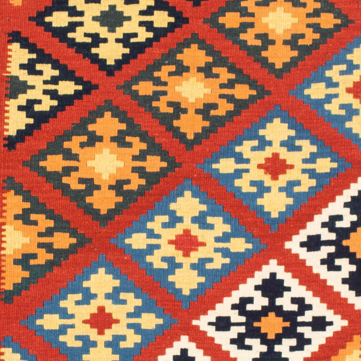 Kelim tapijt - Oosters vierkant  - 101 x 93 cm - donkerrood