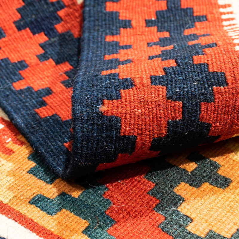 Kelim tapijt - Oosters vierkant  - 101 x 93 cm - donkerrood