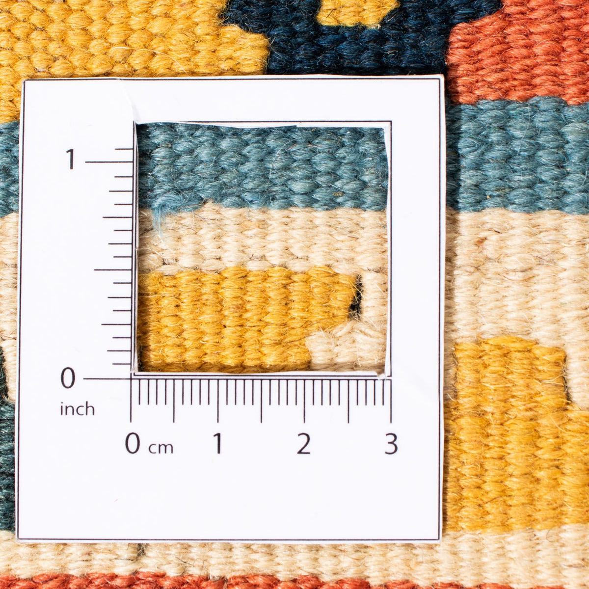 Kelim tapijt - Oosters vierkant  - 100 x 98 cm - lichtblauw