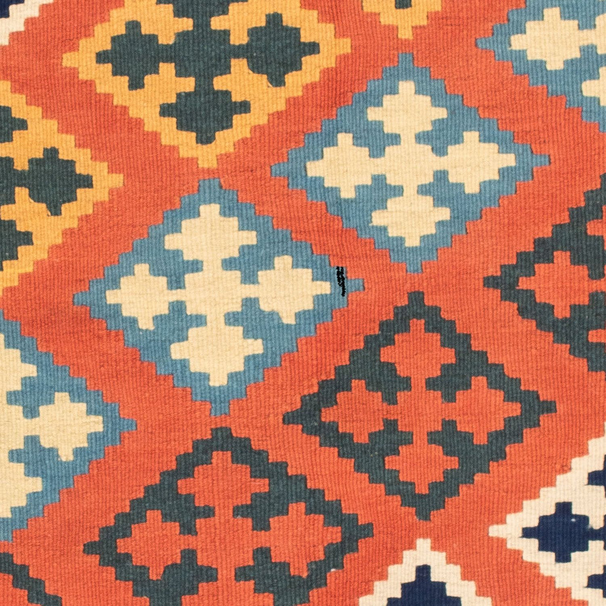 Kelim tapijt - Oosters vierkant  - 106 x 106 cm - oranje