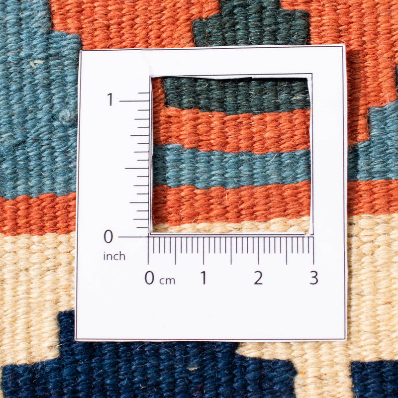 Kelim tapijt - Oosters vierkant  - 106 x 106 cm - oranje