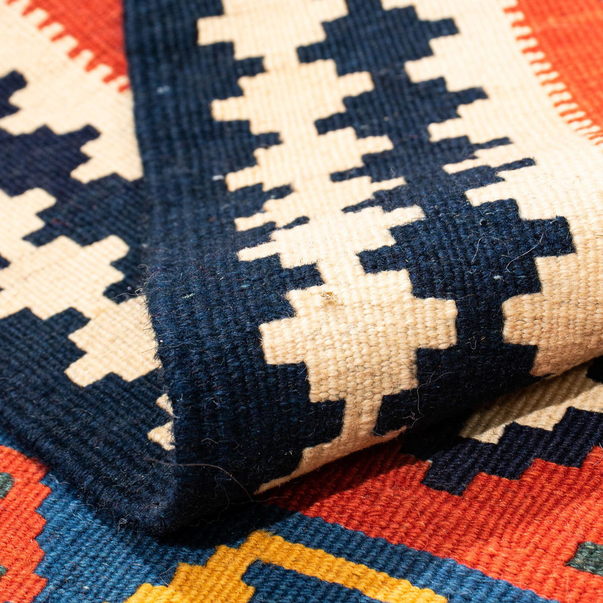 Kelim tapijt - Oosters vierkant  - 107 x 105 cm - rood