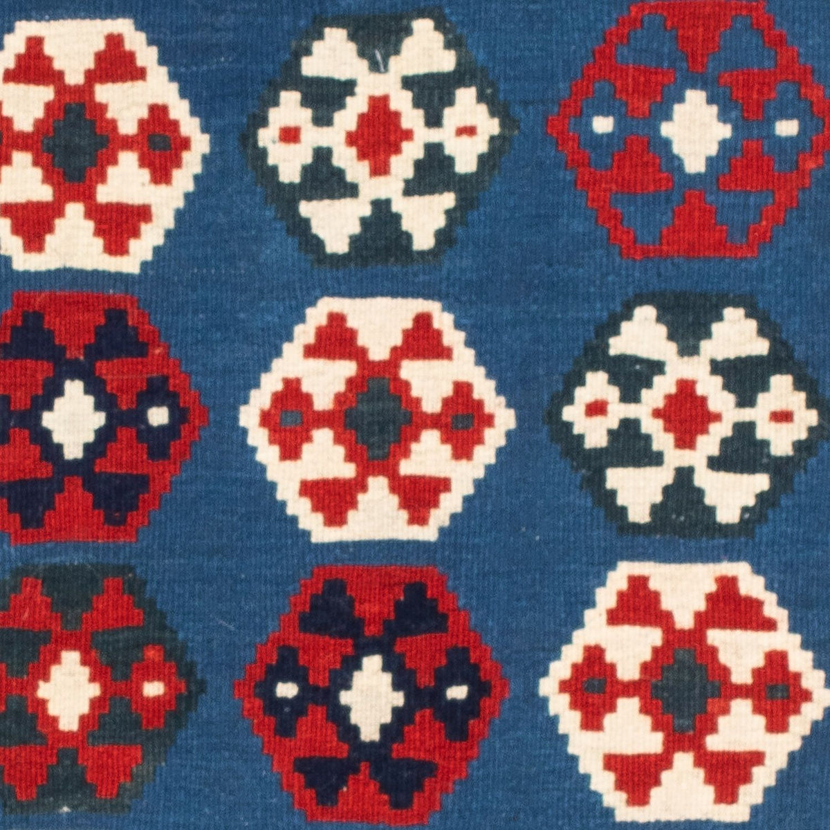 Kelim tapijt - Oosters vierkant  - 102 x 100 cm - blauw