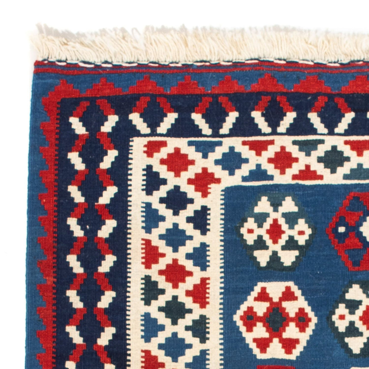 Kelim tapijt - Oosters vierkant  - 102 x 100 cm - blauw