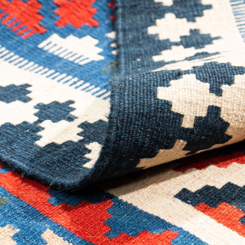 Kelim tapijt - Oosters vierkant  - 108 x 103 cm - blauw