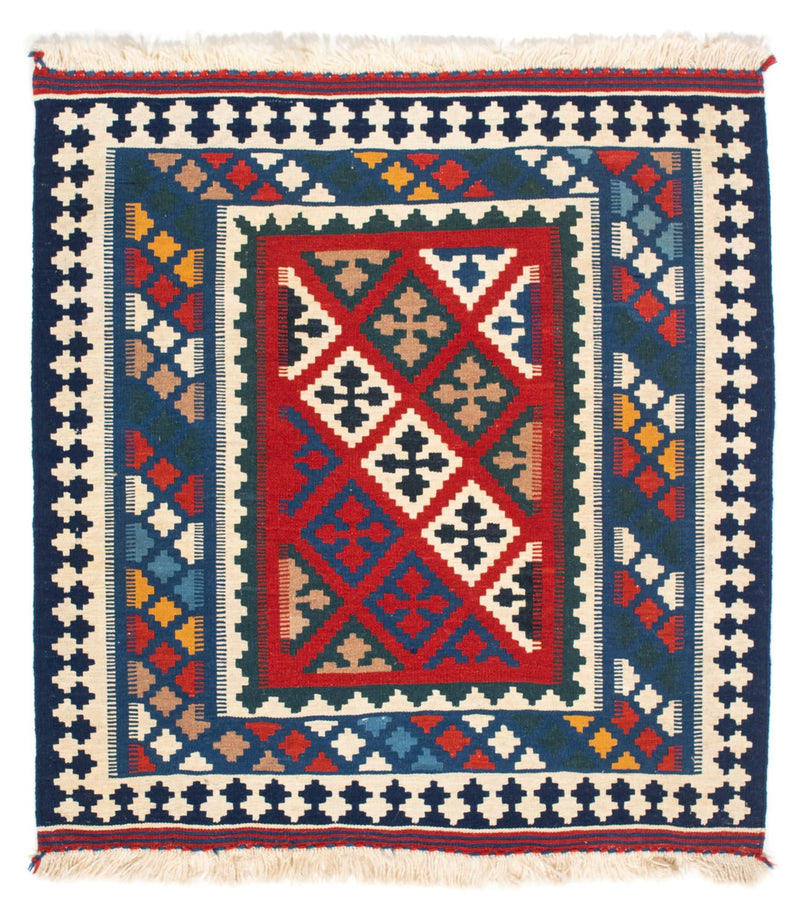 Kelim tapijt - Oosters vierkant  - 104 x 98 cm - blauw
