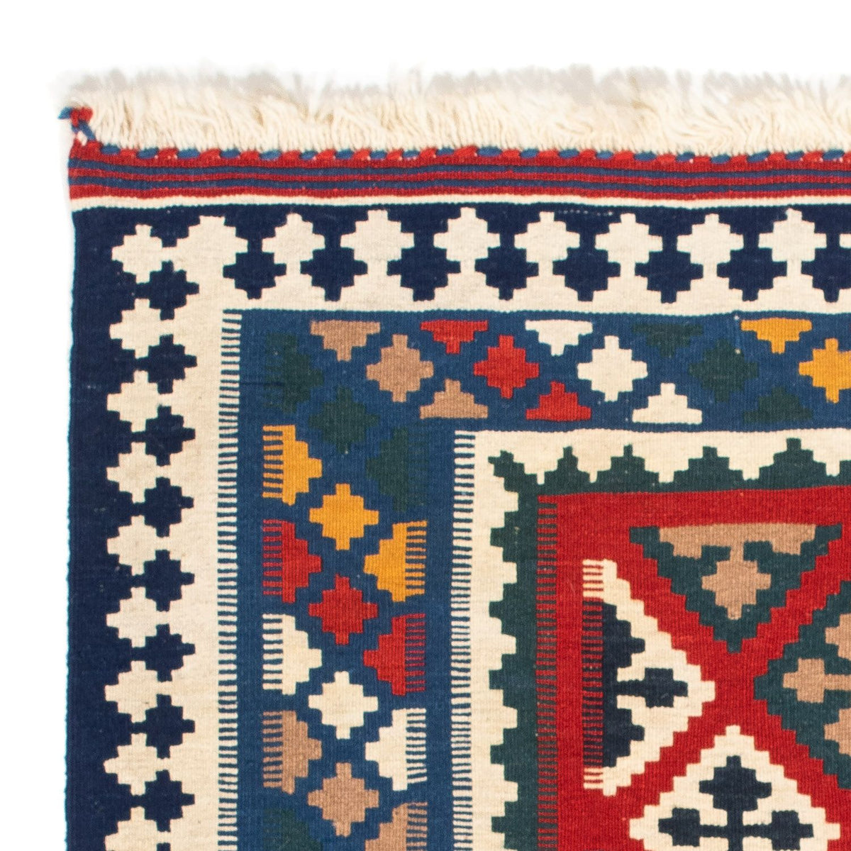 Kelim tapijt - Oosters vierkant  - 104 x 98 cm - blauw